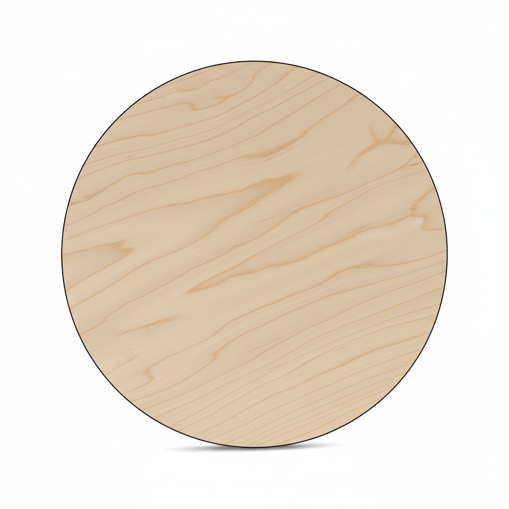 Unfinished Wood Shape Cut Out Wooden Circle Cutout 14