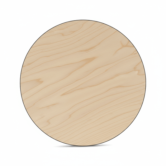 Wooden Circle Cutout 14" - 1/4 Inch Thick Paintable Wood Rounds for DIY Signs - NameSigns.com