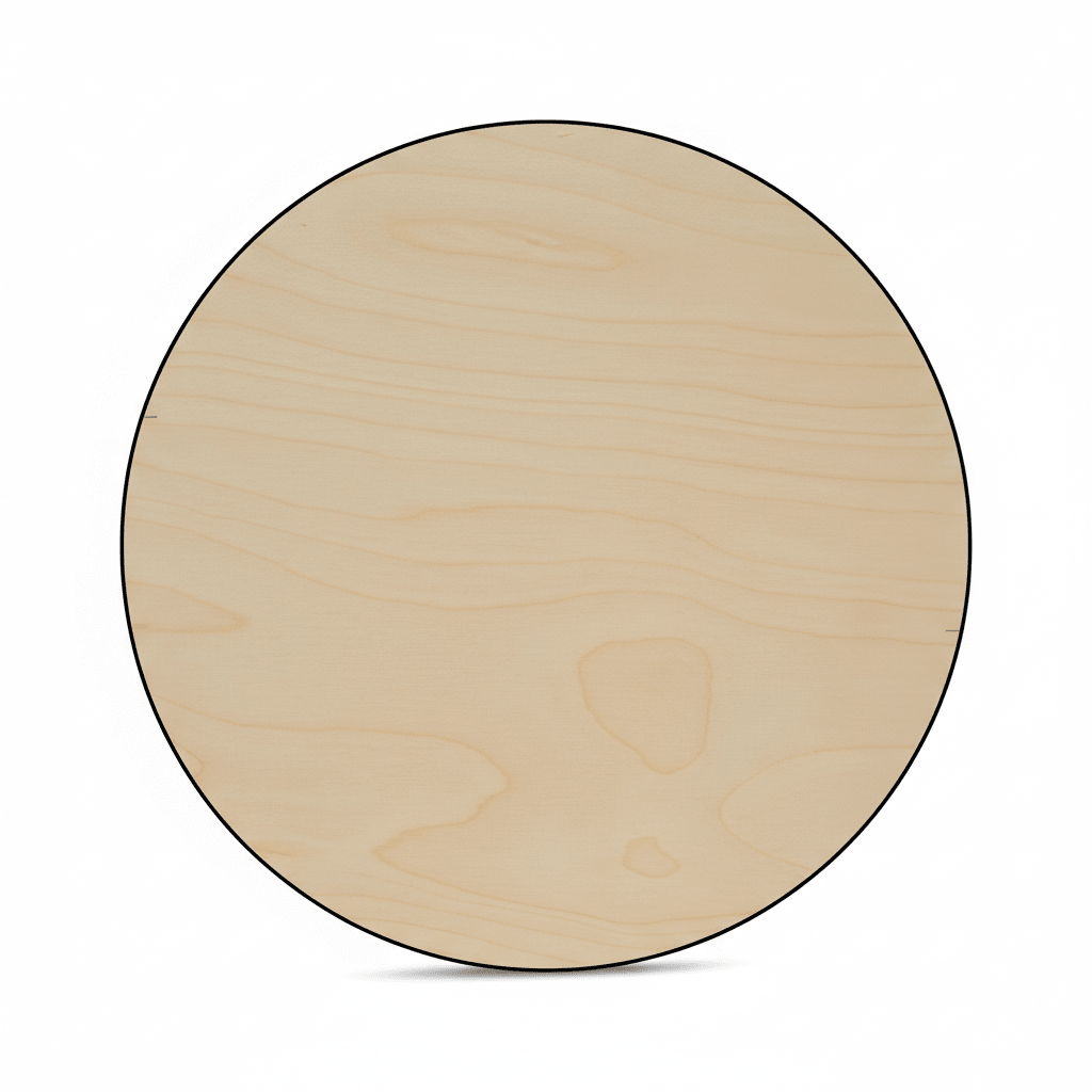 Wooden Circle Cutout 15" - Thick 1/4 Inch Paintable Wood Rounds for Crafts - NameSigns.com