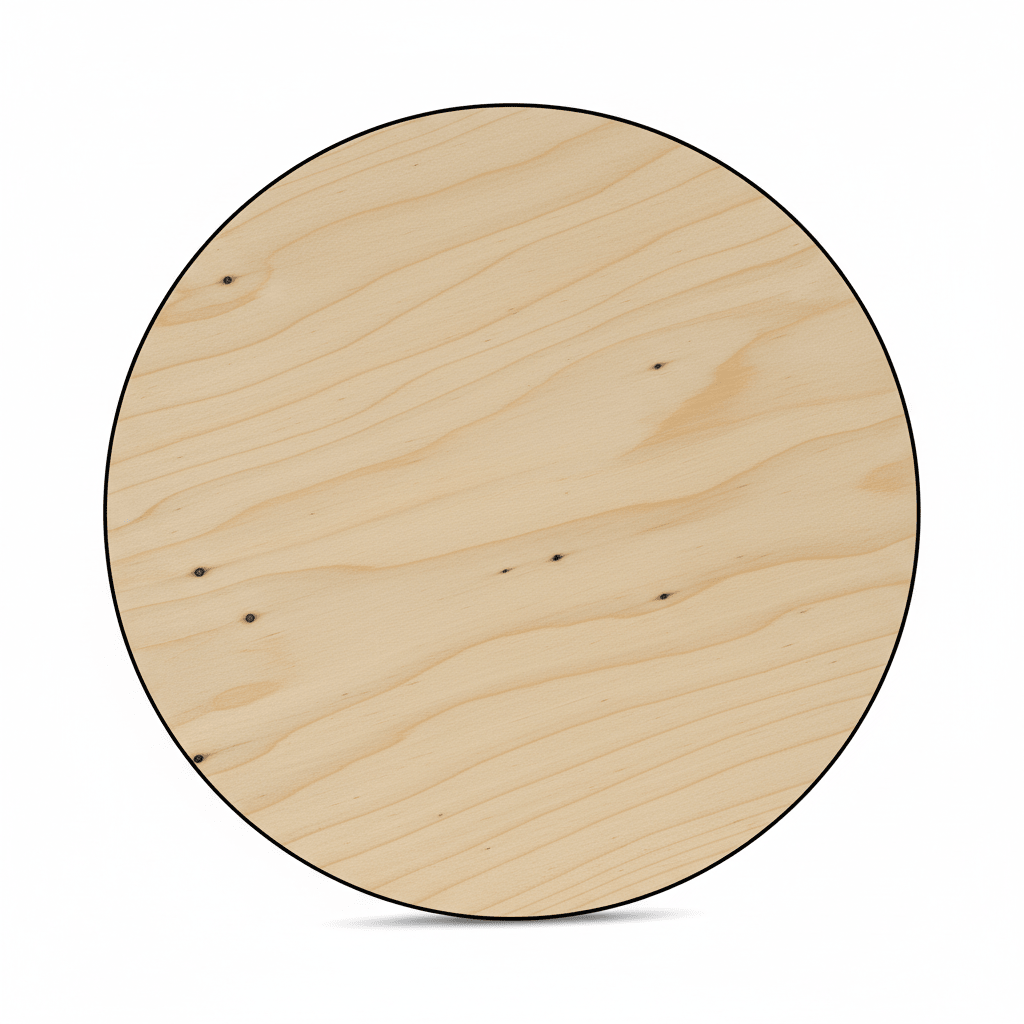 Wooden Circle Cutout 16" - Thick Wood Discs | 1/4 Inch Paintable Wood Circles - NameSigns.com