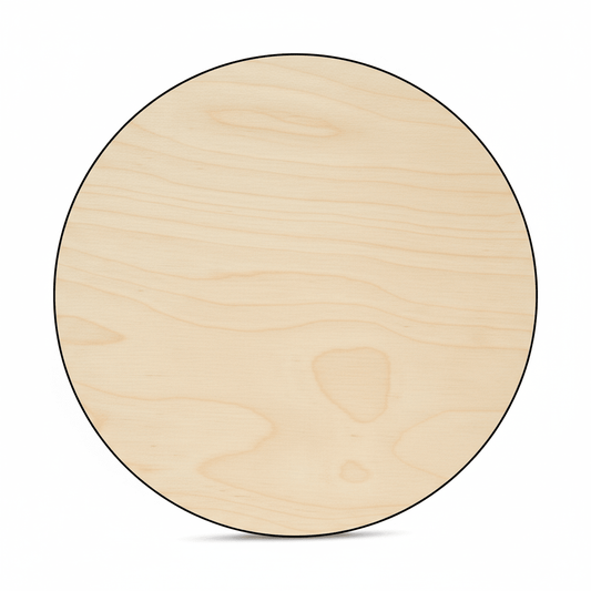 Wooden Circle Cutout - 17" Paintable Wood Craft Circles | 1/4 Inch Thick Wood Discs - NameSigns.com