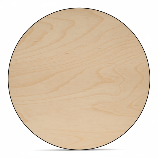 Wooden Circle Cutout – 18 Inch Thin Birch Plywood Circle Blanks for Crafts - NameSigns.com