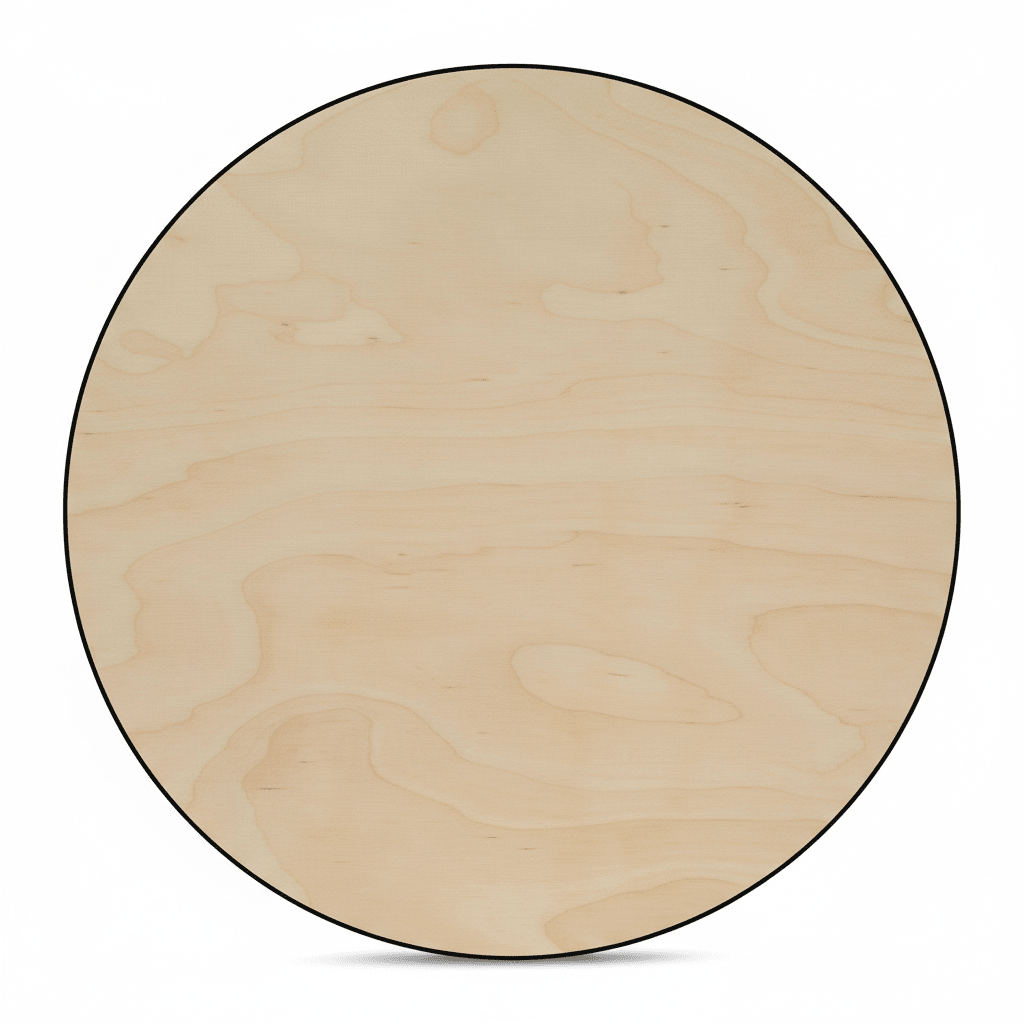 Wooden Circle Cutout - 18" Plywood Circle | Thick 1/2 Inch Wood Disc for DIY Crafts - NameSigns.com