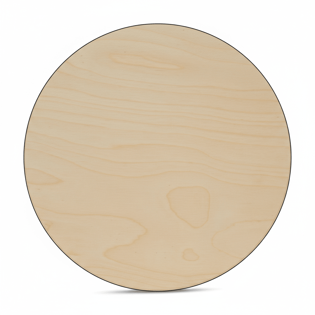 Wooden Circle Cutout - 19" Paintable Wood Craft Circles | 1/4 Inch Thick Plywood Wood Rounds - NameSigns.com