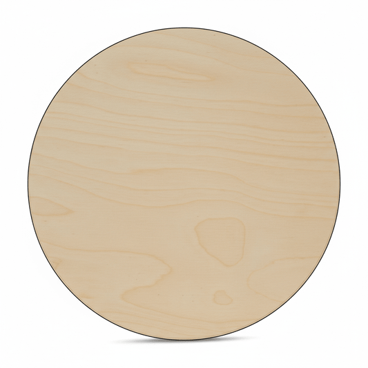 Wooden Circle Cutout - 19" Paintable Wood Craft Circles | 1/4 Inch Thick Plywood Wood Rounds - NameSigns.com