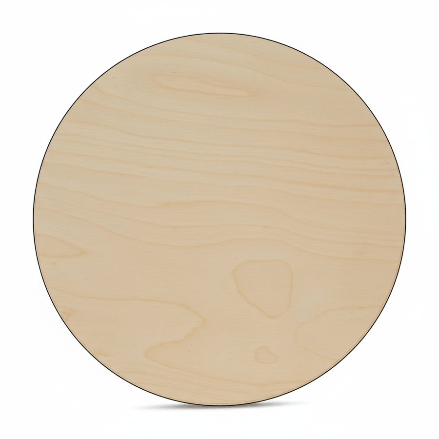 Wooden Circle Cutout - 19" Paintable Wood Craft Circles | 1/4 Inch Thick Plywood Wood Rounds - NameSigns.com