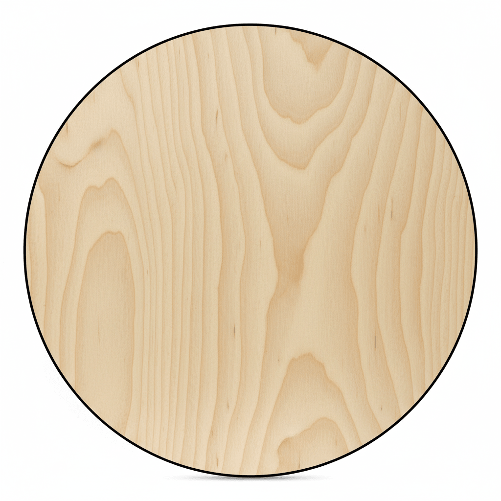 Wooden Circle Cutout 20 Inch - Smooth Sanded Wood Circle Art With Rustic Edge - NameSigns.com