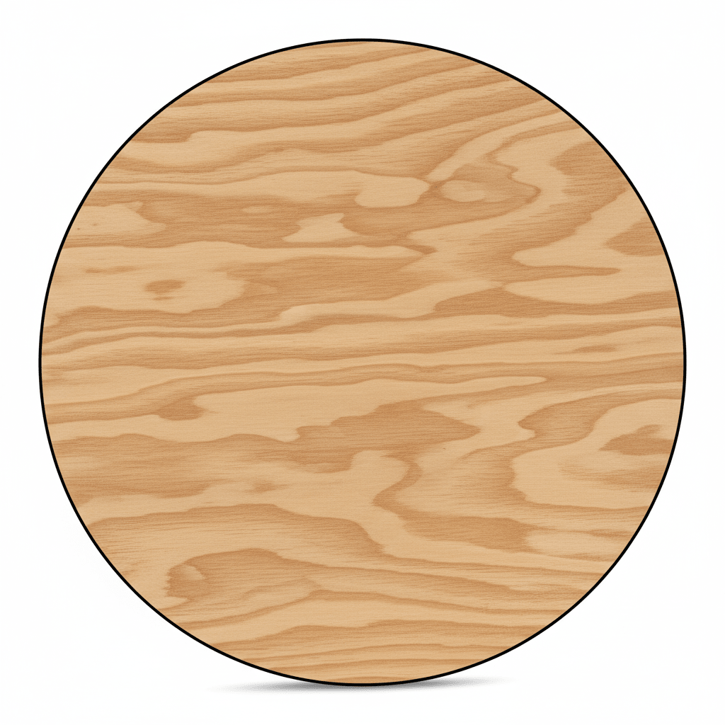 Wooden Circle Cutout 22" - 1/4 Inch Thick Plywood Wood Rounds for Craft Projects - NameSigns.com