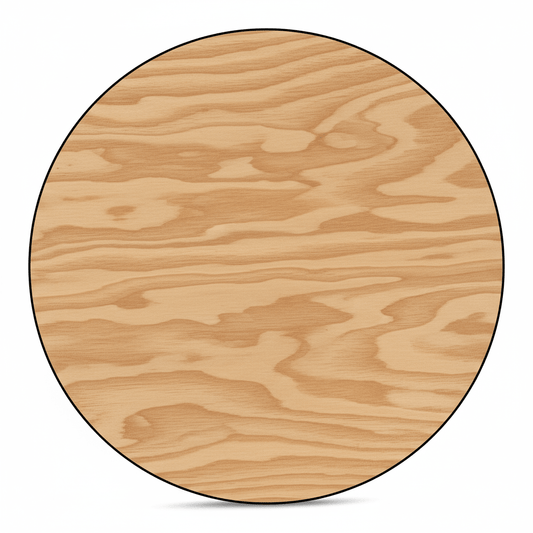 Wooden Circle Cutout 22" - 1/4 Inch Thick Plywood Wood Rounds for Craft Projects - NameSigns.com
