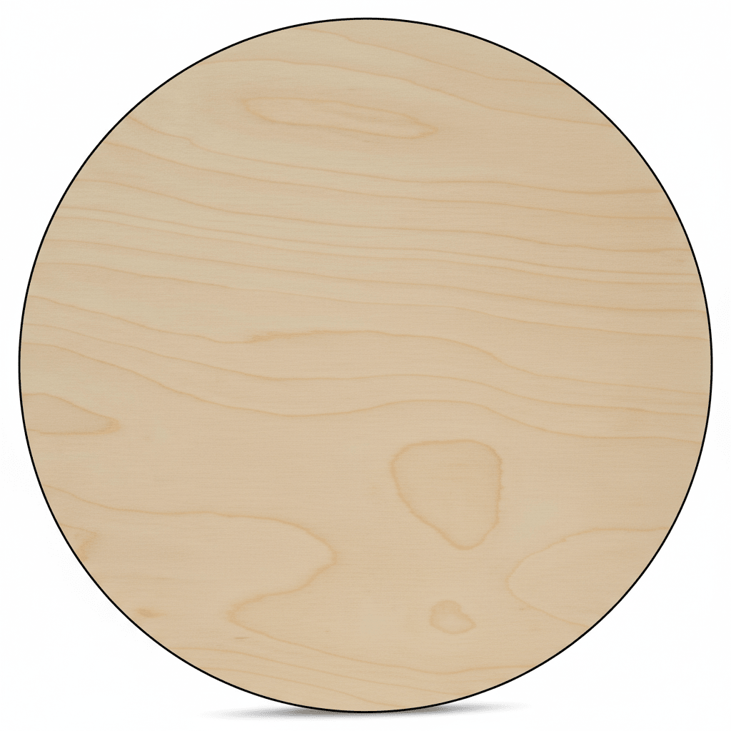 Wooden Circle Cutout – 30" Plywood Round Discs | 1/4 Inch Thick Wood Craft Circles - NameSigns.com