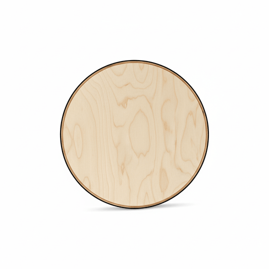 Wooden Circle Cutout 5 Inch – Thin Baltic Birch Wood Rounds with Rustic Edges - NameSigns.com