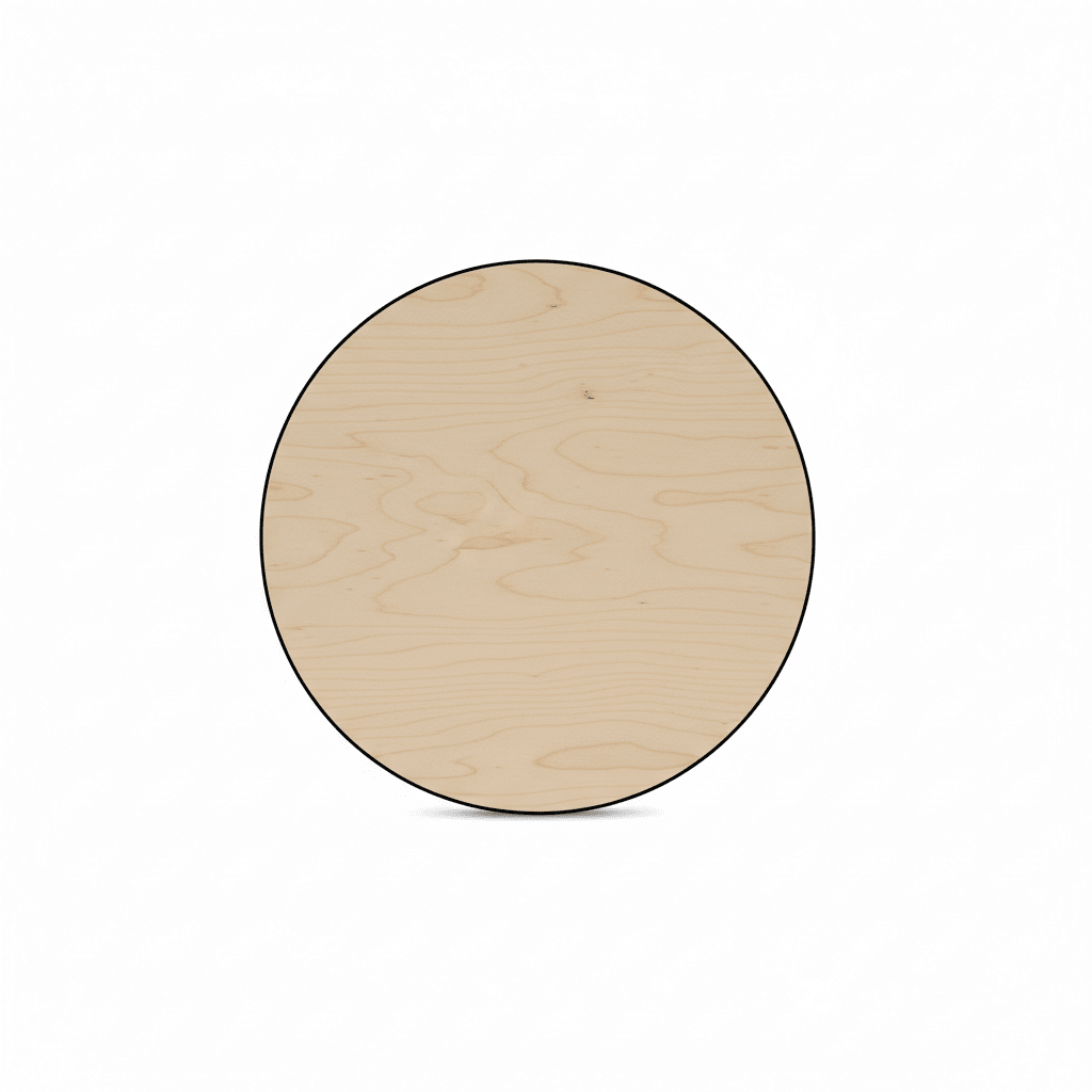 Wooden Circle Cutout - 6 Inch Wood Rounds | Thick 1/2 Inch Smooth Wood Discs Base - NameSigns.com