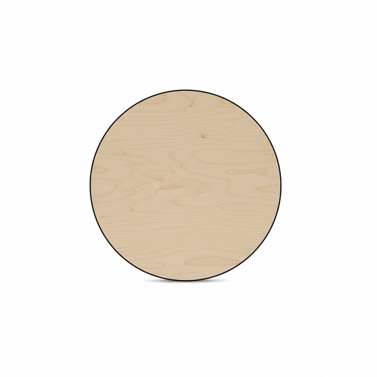 Wooden Circle Cutout - 6 Inch Wood Rounds | Thick 1/2 Inch Smooth Wood Discs Base - NameSigns.com