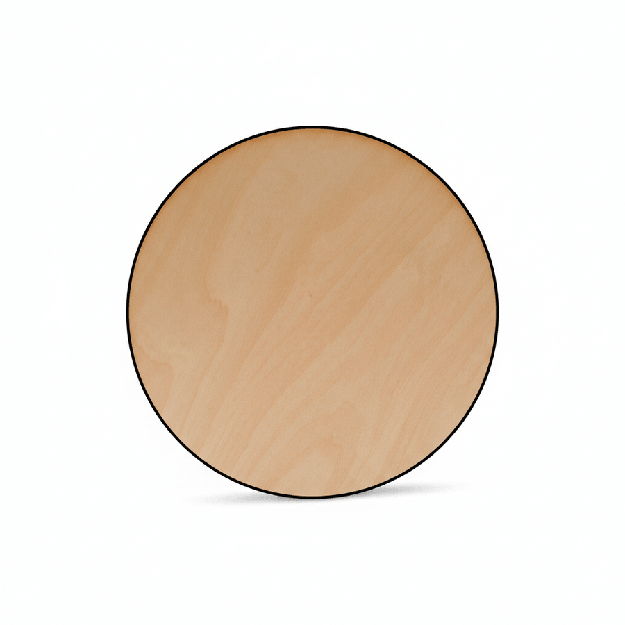Wooden Circle Cutout 7" – Baltic Birch Plywood Wood Circle Blanks with Rustic Edges - NameSigns.com