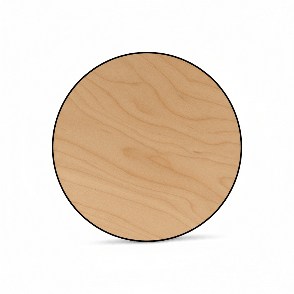 Wooden Circle Cutouts – 9" Durable Baltic Birch Wood Rounds | 1/8" Thick Rustic Edge - NameSigns.com