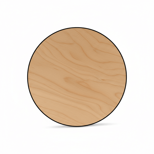 Wooden Circle Cutouts – 9" Durable Baltic Birch Wood Rounds | 1/8" Thick Rustic Edge - NameSigns.com