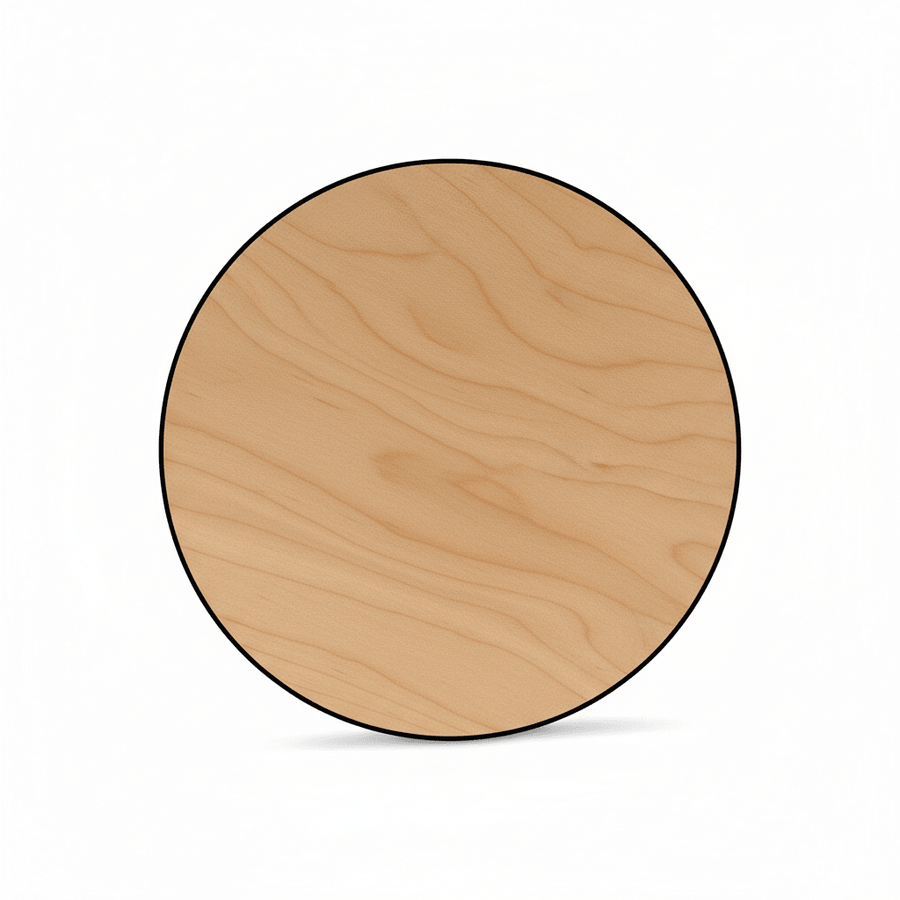 Wooden Circle Cutouts – 9" Durable Baltic Birch Wood Rounds | 1/8" Thick Rustic Edge - NameSigns.com