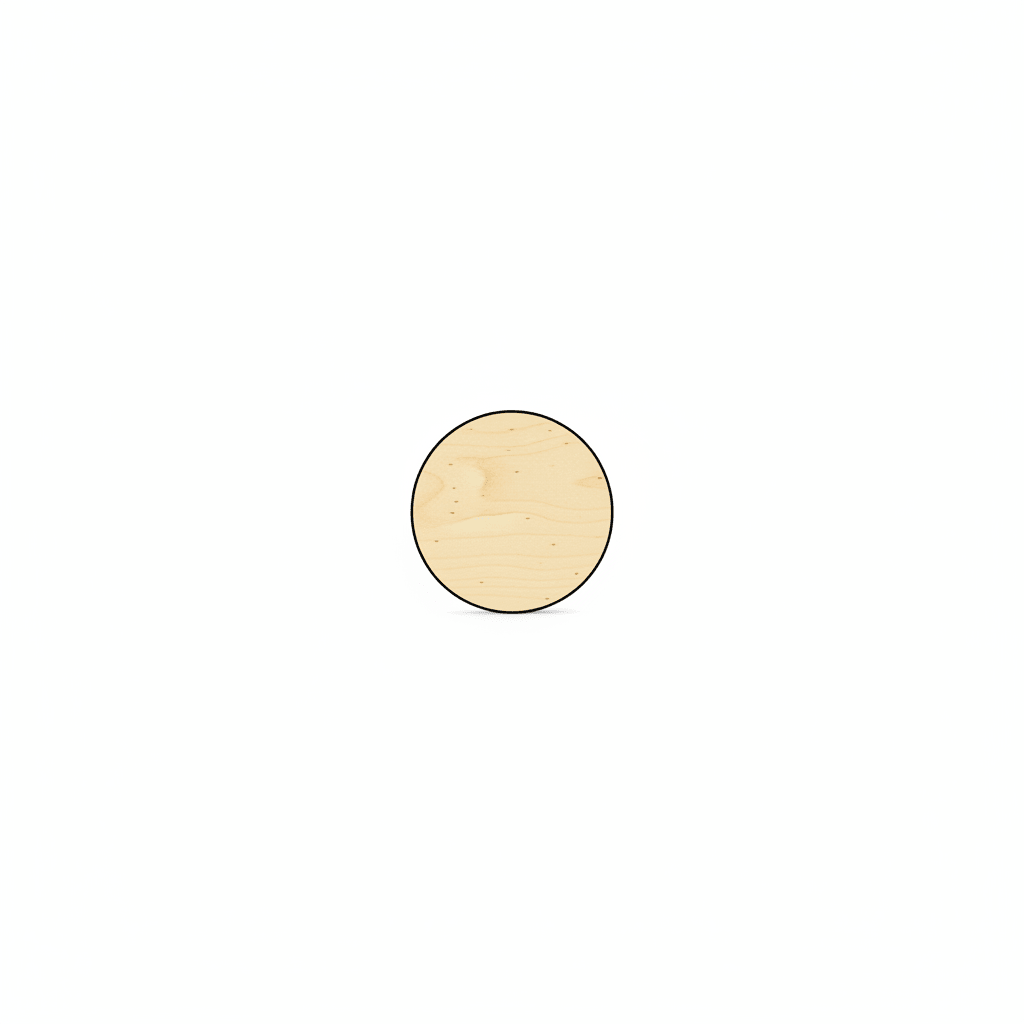 Wooden Discs – 1 - 3/4" Birch Wood Tokens | Smooth Craft Wood Circles 1/8" Thick - NameSigns.com