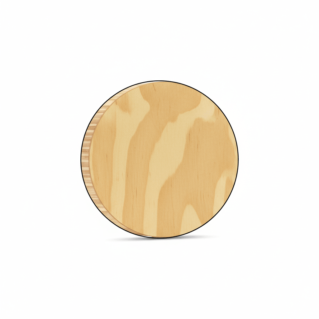 Wooden Discs 2 - 1/2" x 1/4" - Birch Wood Circles for Craft Rounds & DIY Jewelry - NameSigns.com