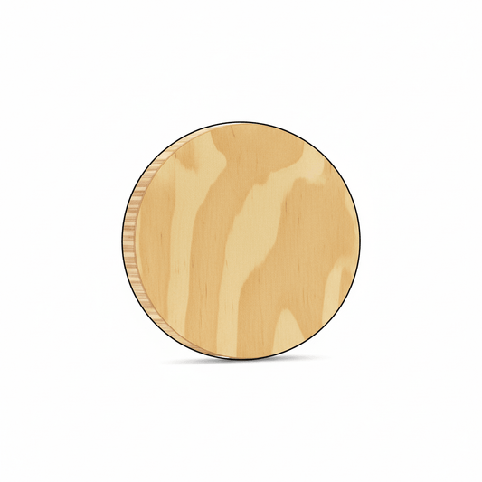 Wooden Discs 2 - 1/2" x 1/4" - Birch Wood Circles for Craft Rounds & DIY Jewelry - NameSigns.com