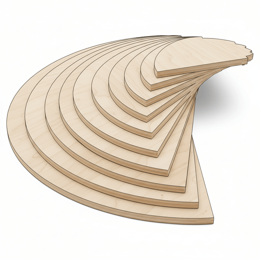 Wooden Half Circle Set – 10 Birch Plywood Shapes 3" to 12" | Montessori Toys & Sensory Blocks - NameSigns.com