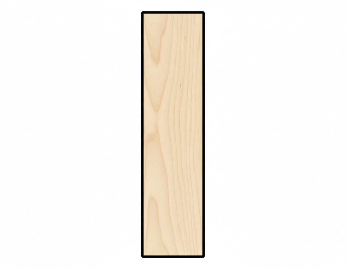 Wooden Porch Sign Seasonal Welcome Standing Board 47" Tall x 12" Wide Rectangle 1/2" Thick Blank Door Hanger Wooden Cutout Cut Outs - Unfinished - NameSigns.com