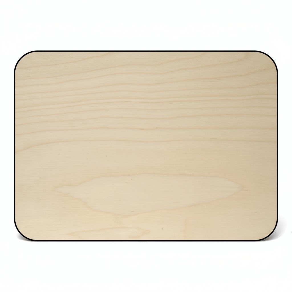 Unfinished Wood Shape Cut Out Wooden Rectangle Plaque – 11