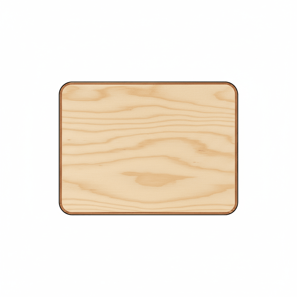 Wooden Rectangle Plaque – 12x9 Birch Plywood Plaque With Rounded Edge Board - NameSigns.com