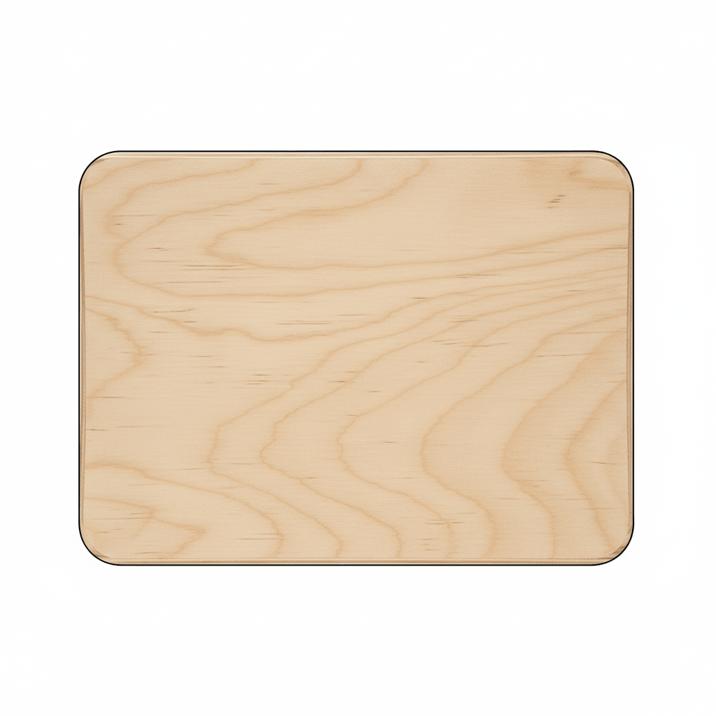 Wooden Rectangle Plaque – 16 Inch Birch Plywood Plaque with Rounded Edges - NameSigns.com