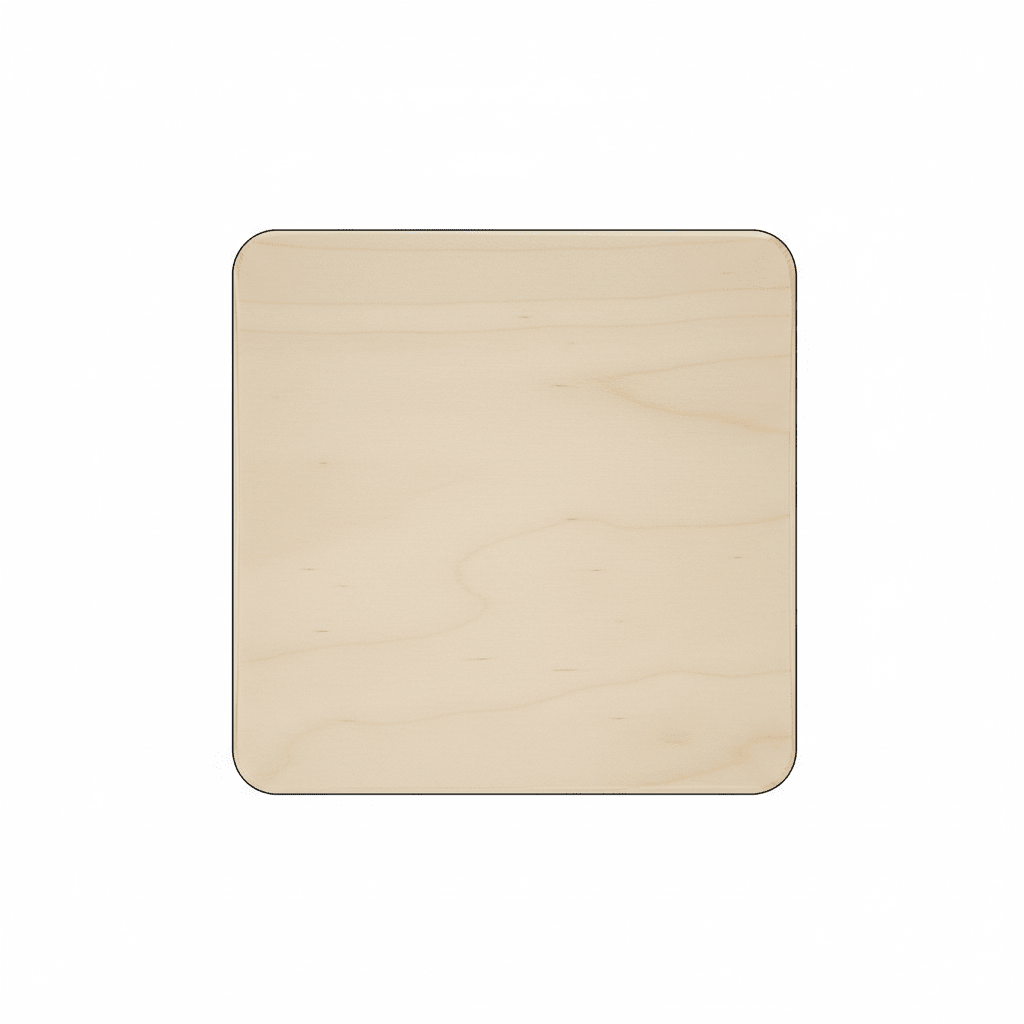 Wooden Square Plaque - 14” Birch Plywood Paint Ready Plaque | Rounded Edge Wood Cutout - NameSigns.com