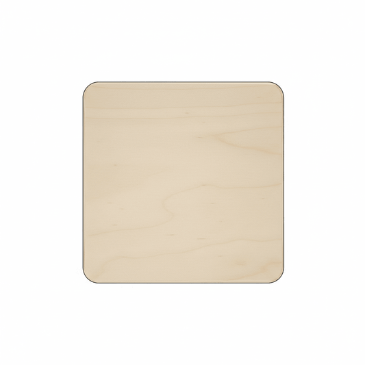 Wooden Square Plaque - 14” Birch Plywood Paint Ready Plaque | Rounded Edge Wood Cutout - NameSigns.com