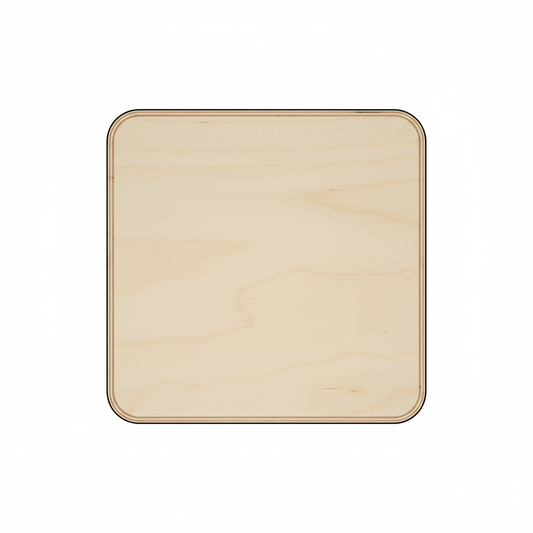 Wooden Square Plaque - 16" Birch Plywood Rounded Edge Paint Ready Wood Sign - NameSigns.com