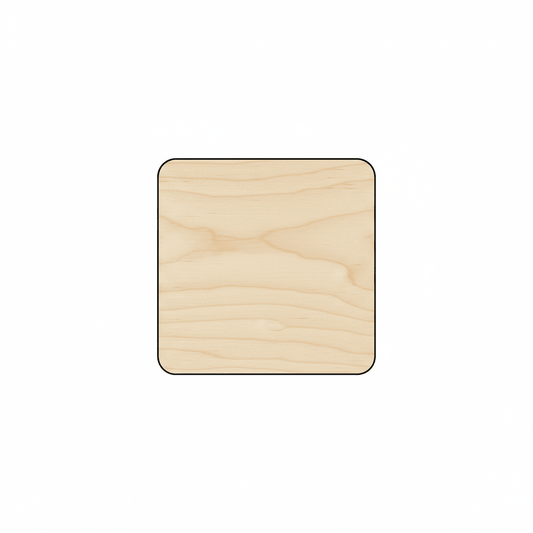 Wooden Square Plaque - 8” Birch Plywood Rounded Edge Plaque for DIY Crafts - NameSigns.com