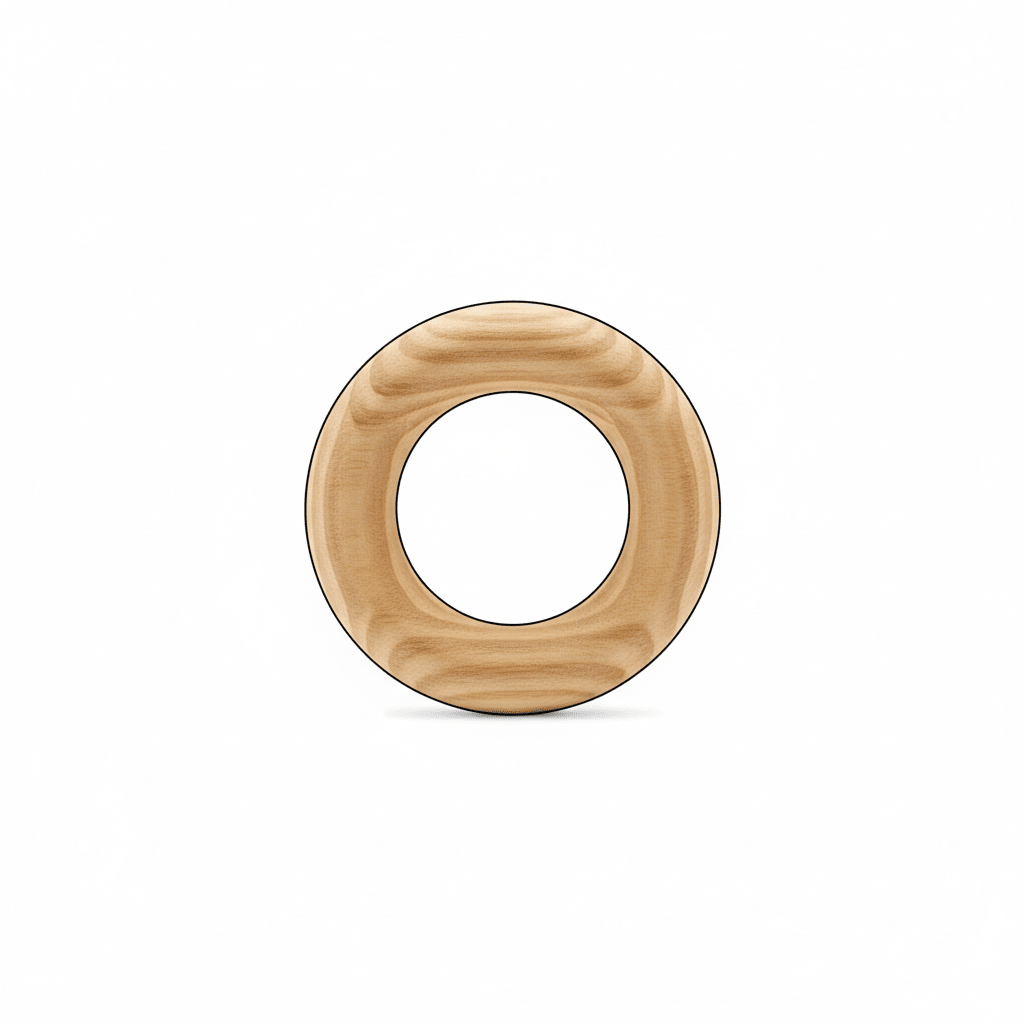 Wooden Toss Rings - 1 - 1/2" Durable Pre - Sanded Wood Craft Rings for Macrame & Games - NameSigns.com
